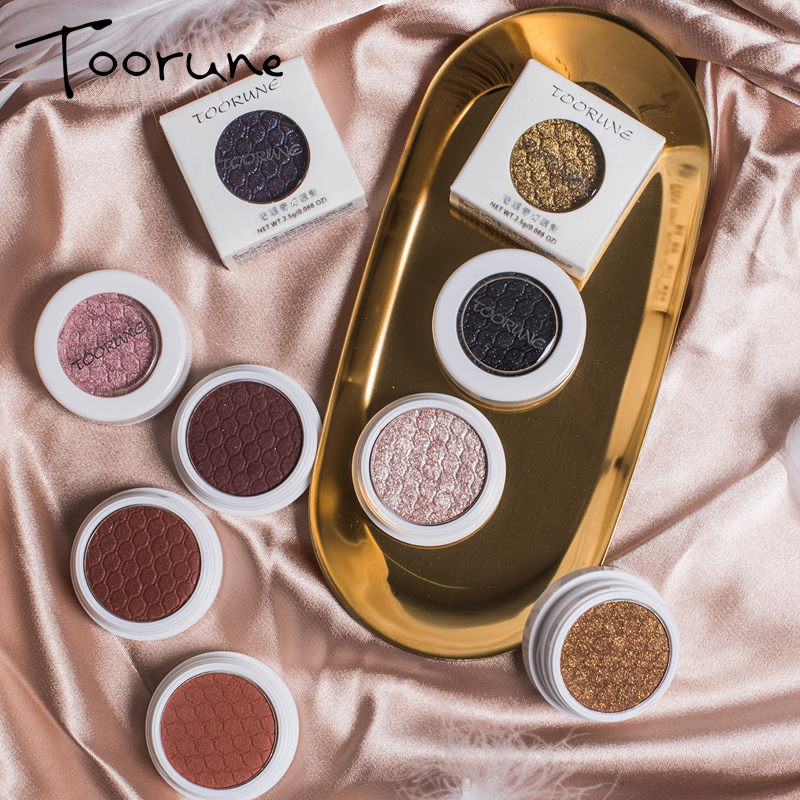 toorune monochrome eye shadow pearlescent waterproof sequin glitter Kara mashed potato paste matte earth color
