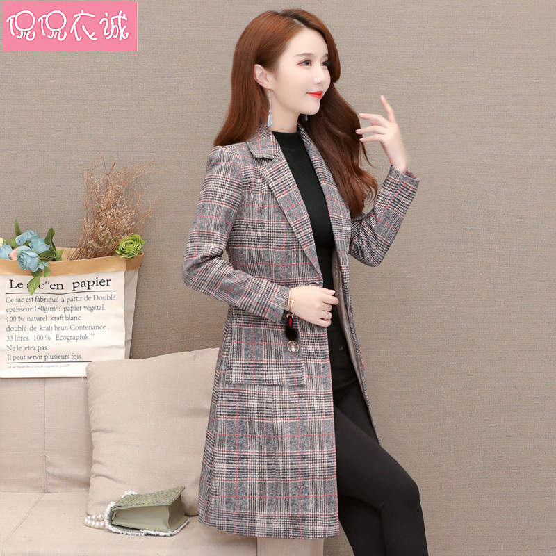 2025 Autumn New Suit Collar Trench Coat for Women, Mid-Length, Petite, Korean Style, Suit Collar, Elegant Plaid Jacket 2025 Autumn New Suit Collar Trench Coat for Women, Mid-Length, Petite, Korean Style, Suit Collar, Elegant Plaid Jacket