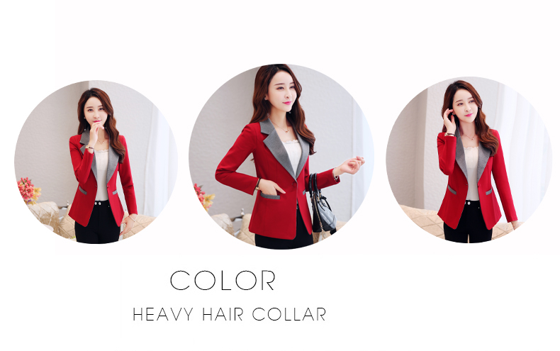 2018 mùa thu mới của phụ nữ nhỏ phù hợp với Hàn Quốc phiên bản của tự trồng dài tay giản dị tính khí đoạn ngắn phù hợp với nhỏ của phụ nữ áo khoác thủy triều áo khoác nữ