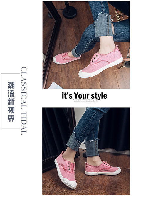 Xuân 2018 xuân hè Giày nữ mới phiên bản Hàn Quốc của giày trắng retro Hồng Kông thoải mái đi giày lười nữ bình thường giầy thể thao nữ