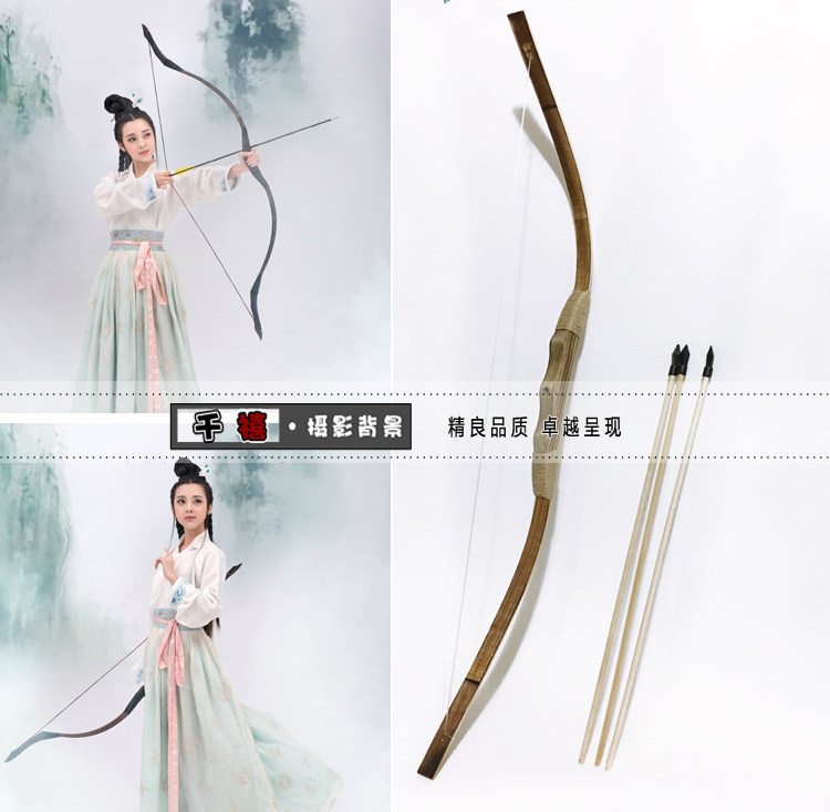 Photo studio photo photography props costume photo props bow and arrow stage performance adult bow and arrow wooden bow