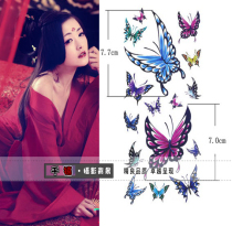 Tattoo stickers Photo Photo Photo flower stickers plate ancient costume photo stickers to provoke red dust butterfly womens workshop