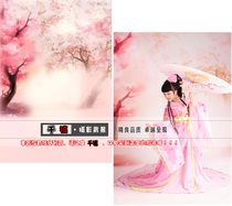 Cherry blossom tree ancient costume photo photography background Children Childrens ancient theme photo background cloth beauty world