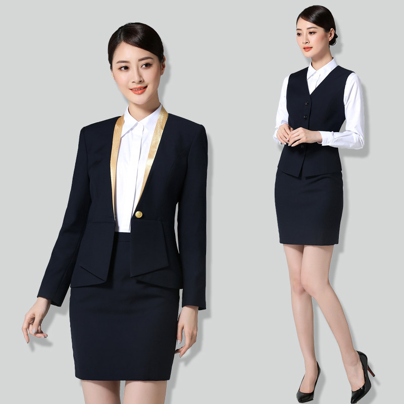 Beauty Division Working Uniform Female Business Leisure Career Suite Female Skirt White Collar Executive Interview for Tailor-made Suit