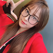 Fashion big frame anti-blue light anti-radiation fatigue Eye frame with myopia degree display face small black frame transparent inwind