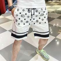 2020 Summer thin fashion fashion print shorts men quick-drying casual slim quick-drying beach five-point pants