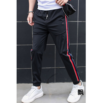 2020 spring new fashion fashion handsome casual pants mens trend handsome slim feet tooling sports pants