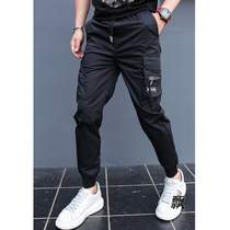 Mens casual pants tide 2020 spring and summer new European and American trend fashion handsome net red small feet slim sweatpants men