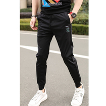 2020 spring and summer mens slim slacks Korean trend bunches feet simple youth handsome fashion sports pants tide