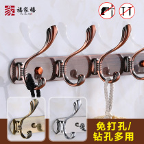 Toilet stainless steel clothes adhesive hook free punch American coat hook wall bathroom pai gou coat hook wall adhesive hook
