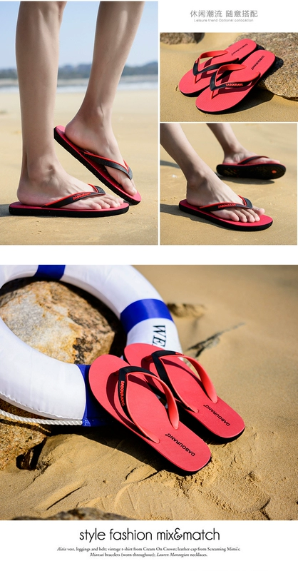 Dép mùa hè nam Hàn Quốc phiên bản của xu hướng của không trượt flip flops của nam giới thời trang mặc pinch bãi biển nam dép ngoài trời và dép đi trong nhà