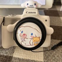 Suitable for Canon M50 second generation M6M100M200 lens cover hot shoe cover 49MM15-45 head with cute dog