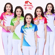 Mùa hè Trung Quốc Dream Team Quần áo ngắn thể thao Nam và nữ Jiamusi Square Dance Set Group Games Suit Suit