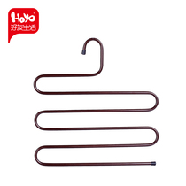 hoyoS type trouser rack S-shaped clothing hanging towel rack towel hanging magic pants hanging metal multifunctional household multi-layer trouser rack
