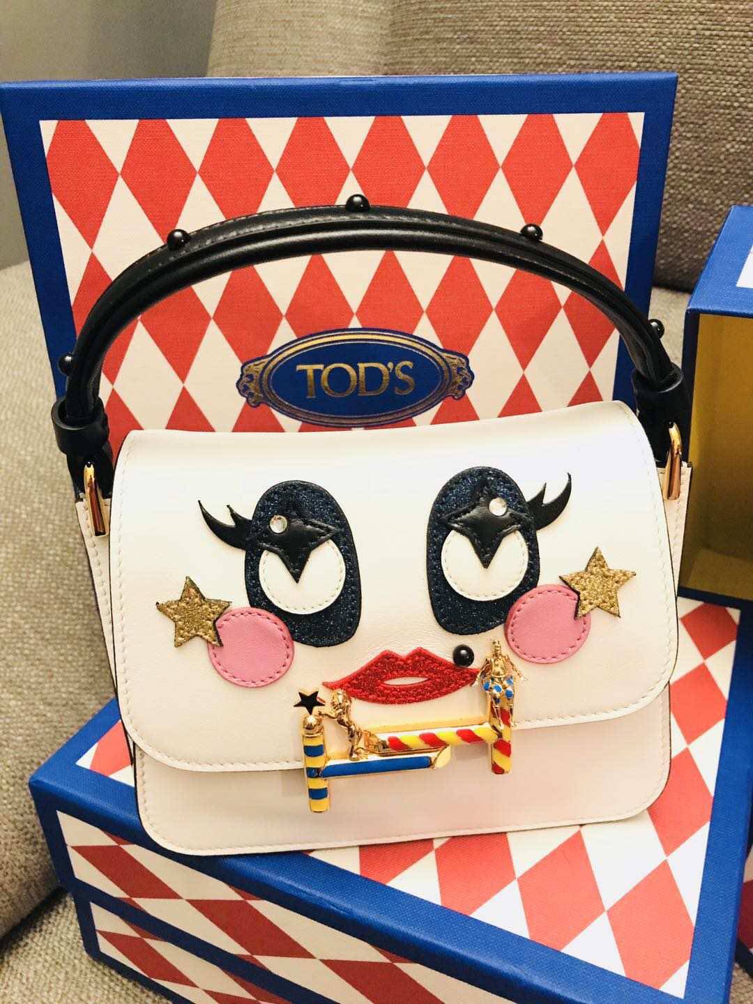 tods circus circus series cow skin bag bag domestic spot