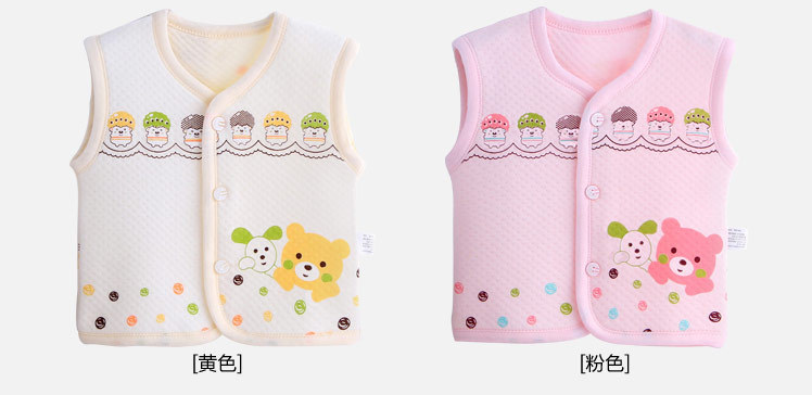 Bé vest vest mùa xuân và mùa thu phần mỏng cotton sơ sinh vest trẻ sơ sinh chàng trai và cô gái bé vest cardigan vest