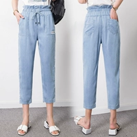 Mùa hè 2019 mới trung niên quần jeans cạp cao cho thấy phụ nữ trẻ phù hợp với độ tuổi từ 30 đến 35 - Quần jean thoi trang cong so