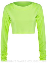 BloqUV Womens Crop Long Sleeve Top - Neon