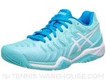 Asics Gel Resolution 7 Aqua White Blue Womens Shoes
