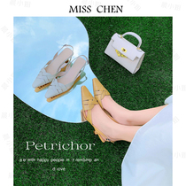 Miss Morning  spring and summer new French retro fairy tip in the tip of the bauku and the sandals