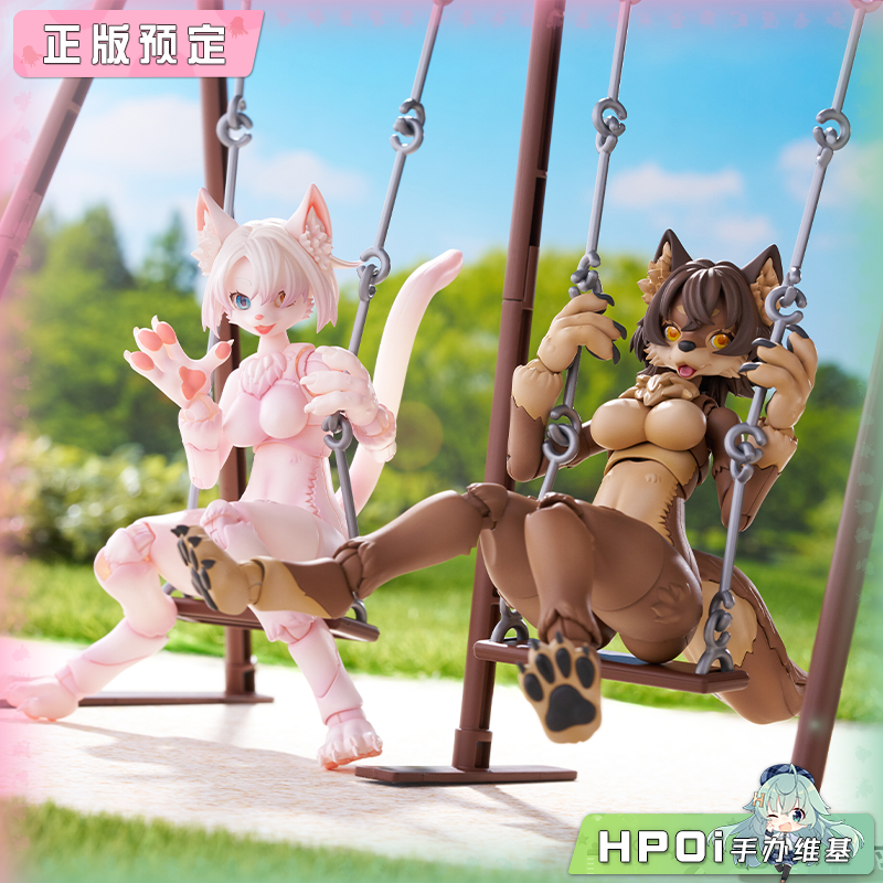 青岛社 KEMOPLA 高曼尼猫 日本狼 机娘 模型可动手办