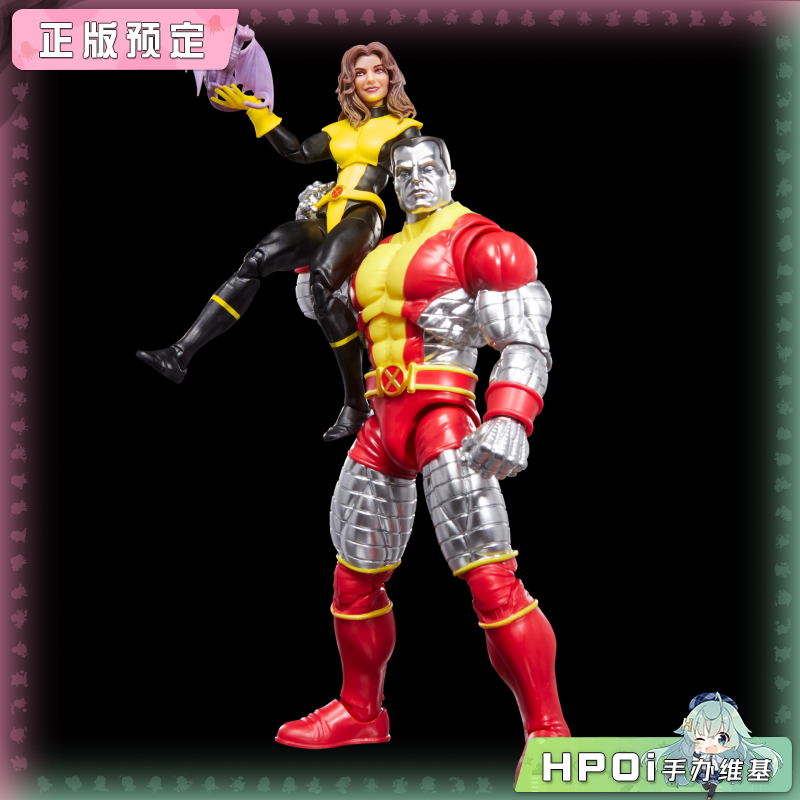 孩之宝 漫威传奇 X战警 幻影猫与钢力士 可动手办