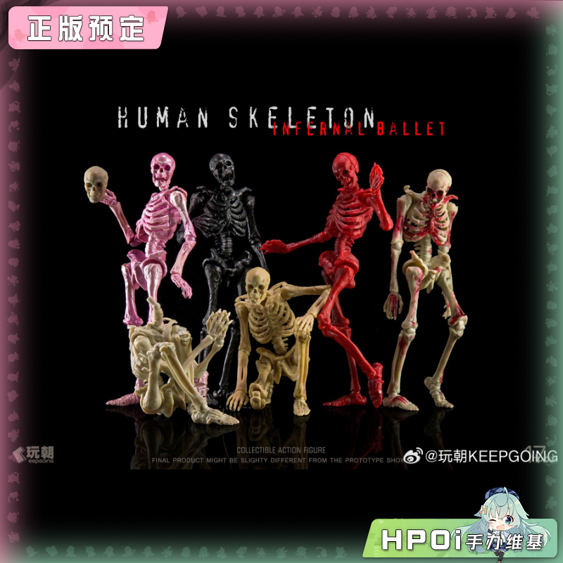 玩朝 生物课堂 人体骨骼 1/12 模型 可动手办