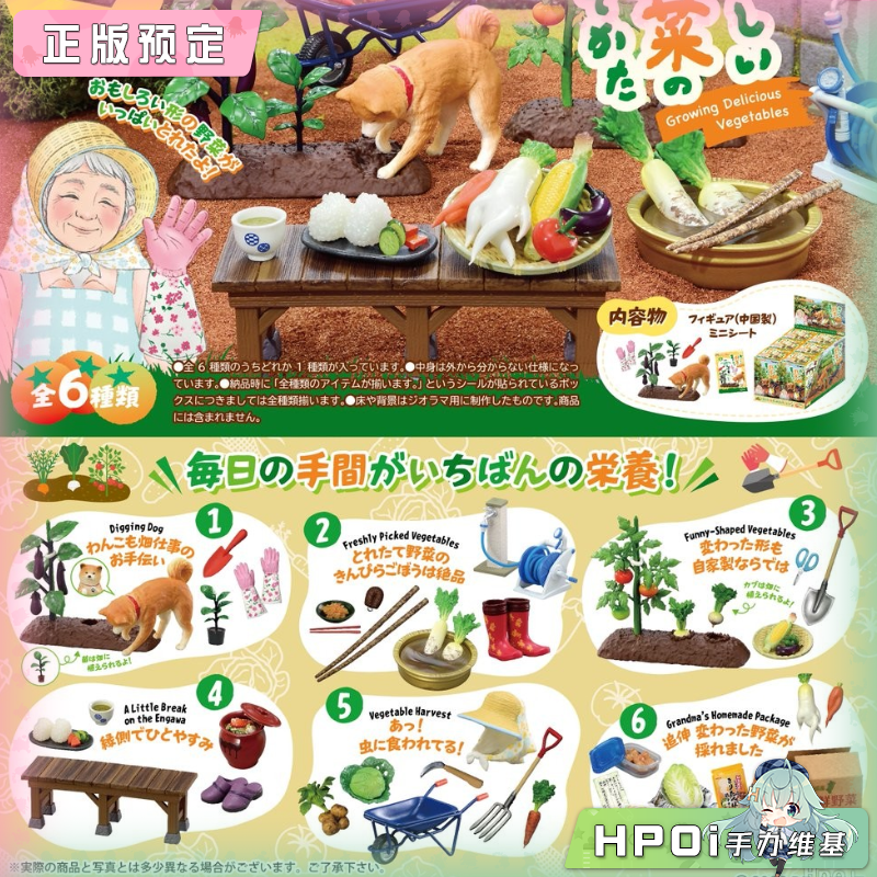 RE-MENT 美味蔬菜种植指南 Q版 手办
