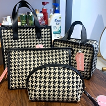 Foggy Japan Japan-ROK Makeup Bag Thousands of birds Gakka its minimalist color makeup skin-care containing bag square zipped portable bag new