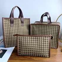 Japan-ROK kangbird make-up bag portable large capacity minimalist tote bag waterproof cloth zipped handbag wash toiletry bag