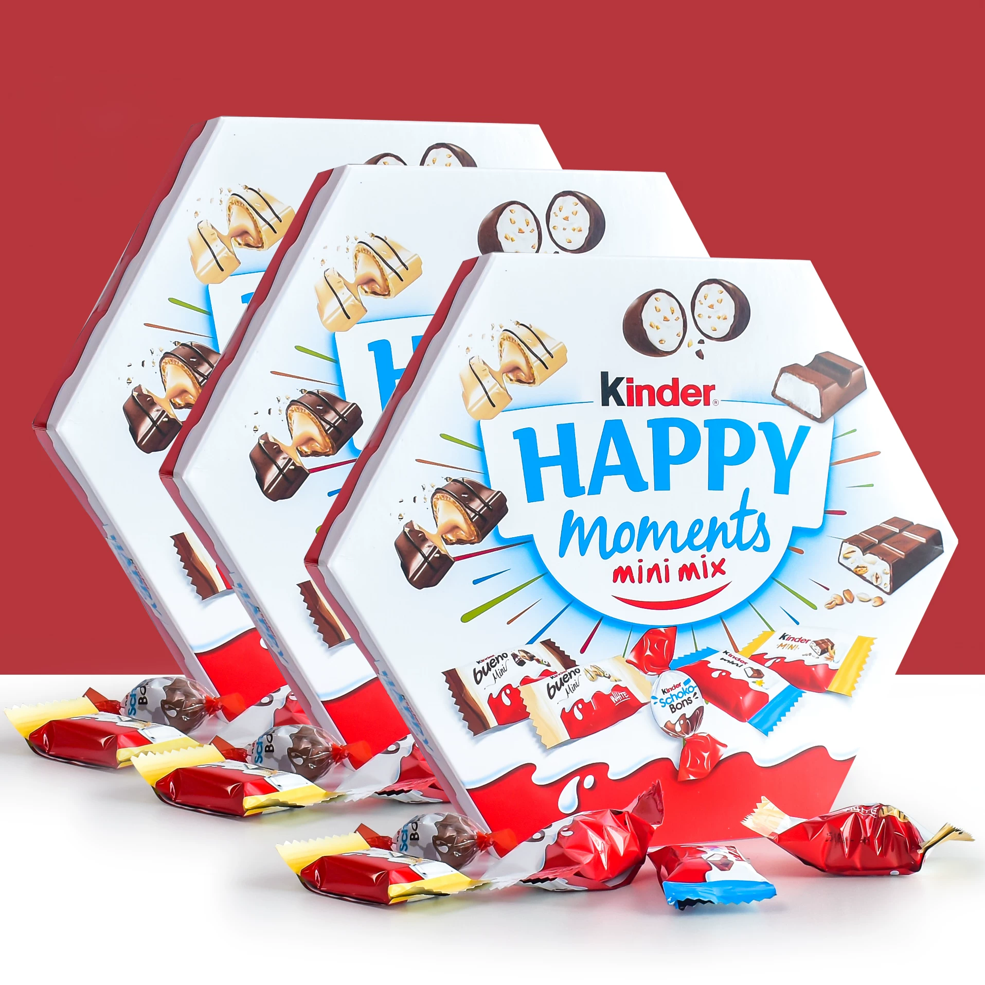 Подарочная коробка Jianda Chocolate: счастье здесь и сейчас, разноцветные молочные сэндвичи Kinder, перекусы, подарок на день рождения