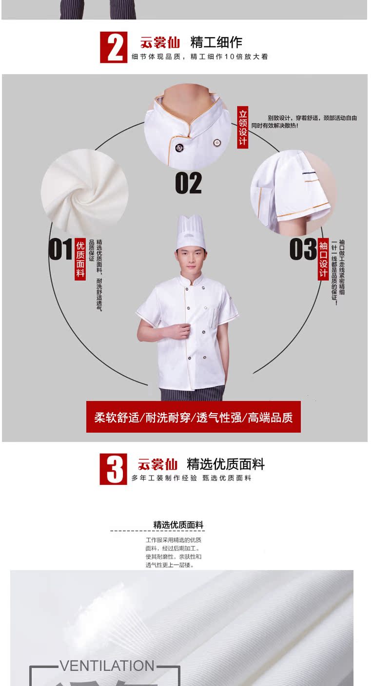 Veste chef cuisinier en coton - Ref 1907861 Image 11