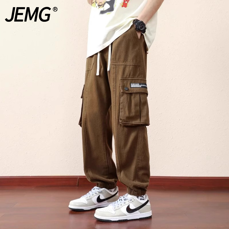 Jemg Large Size Cargo Pants for Men, New Spring and Autumn American Style Trendy Brand, Large Size for Big and Tall Men, Jogger Casual Long Pants