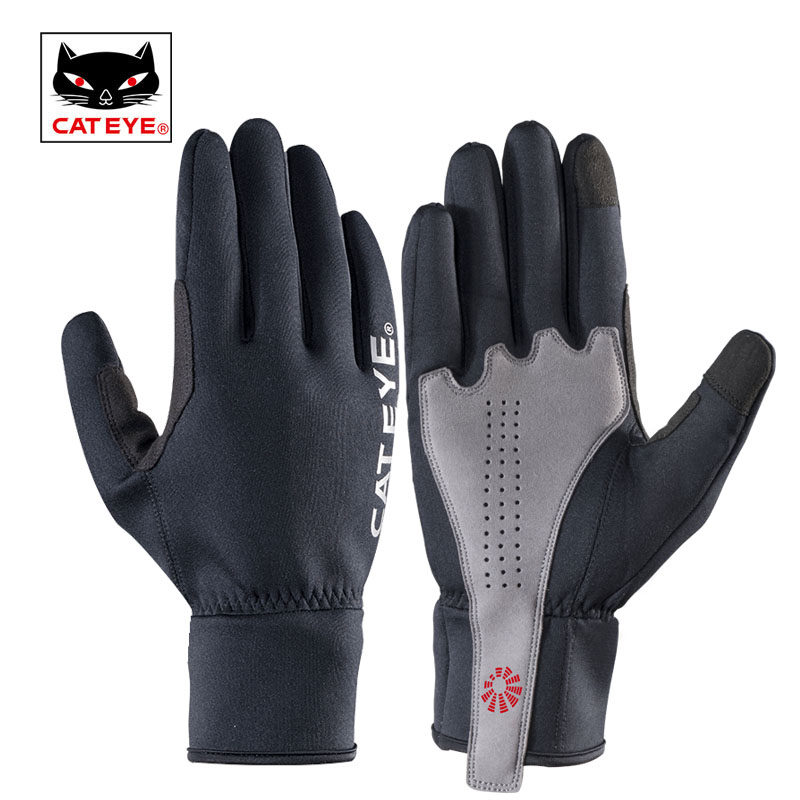 CATEYE cat's eye riding touch screen gloves full finger male and female autumn and winter bicycle windproof warm long finger glove equipment