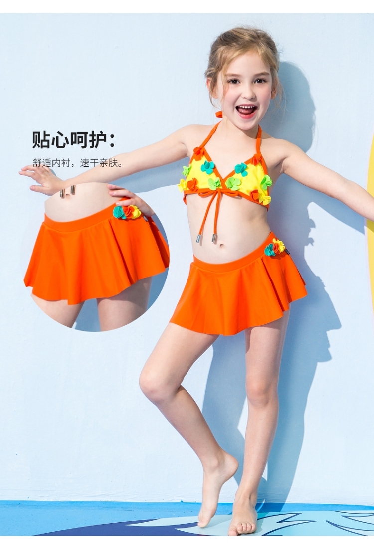 Cô gái áo tắm Tianzi chia bikini bikini 1-2 tuổi váy trẻ em bé gái áo tắm bé - Bộ đồ bơi của Kid áo tắm trẻ con