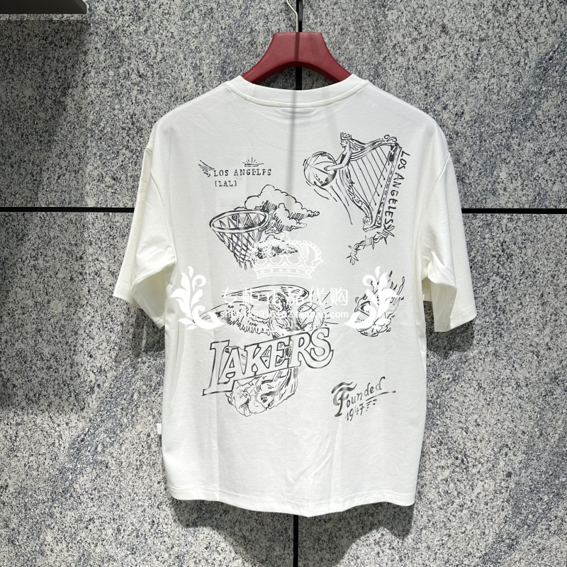 Jack & Jones Summer Nba Collaboration Sports Simple Cotton Basketball Loose Crew Neck Short Sleeve T-Shirt 223201347