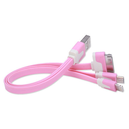 iphone apple 4s data line three-in-one multifunction one drag three data line iphone6 7plus mobile phone charging wire machine Apple 4s flat ipad1 2 bulls multiple