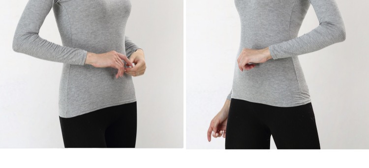 Màu đen modal dài tay áo thun phần mỏng cổ tròn lớn nữ đơn mảnh thấp cổ áo mùa thu quần áo đáy áo chic áo thun nữ form rộng cao cấp
