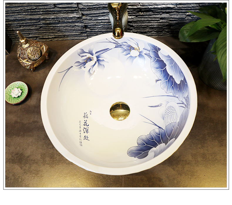 M letters birds on the ceramic basin sink checking classical art basin type toilet bowl lavatory sinks