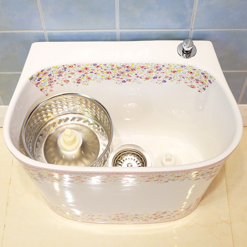 M letters birds balcony household ceramic mop pool to wash the mop pool small toilet mop pool large mop pool