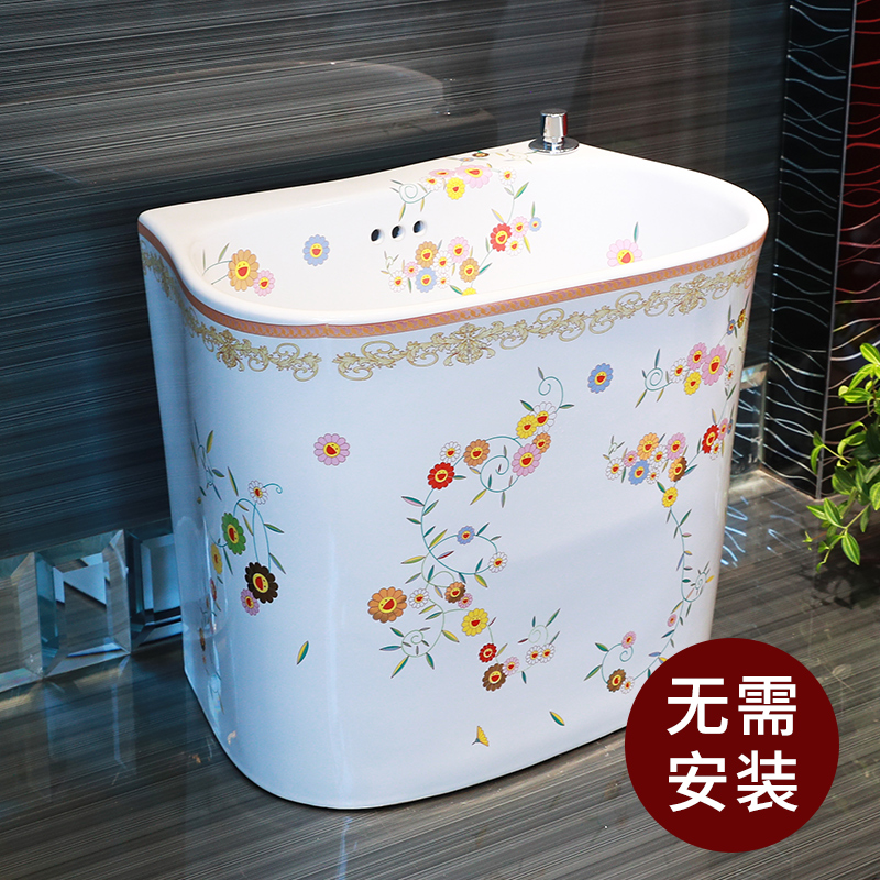 M letters birds ceramic floor mop pool bathroom balcony ground trough basin mop pool mop pool household mop pool