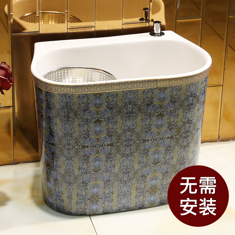 Ceramic wash basin mop pool mop mop pool to drag palmer mop pool household bathroom floor balcony pool