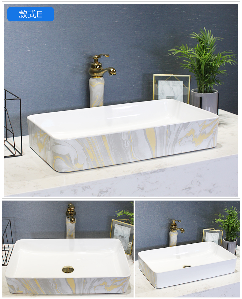 Contracted the Nordic ceramic stage basin sink marble basin of household toilet lavatory European art