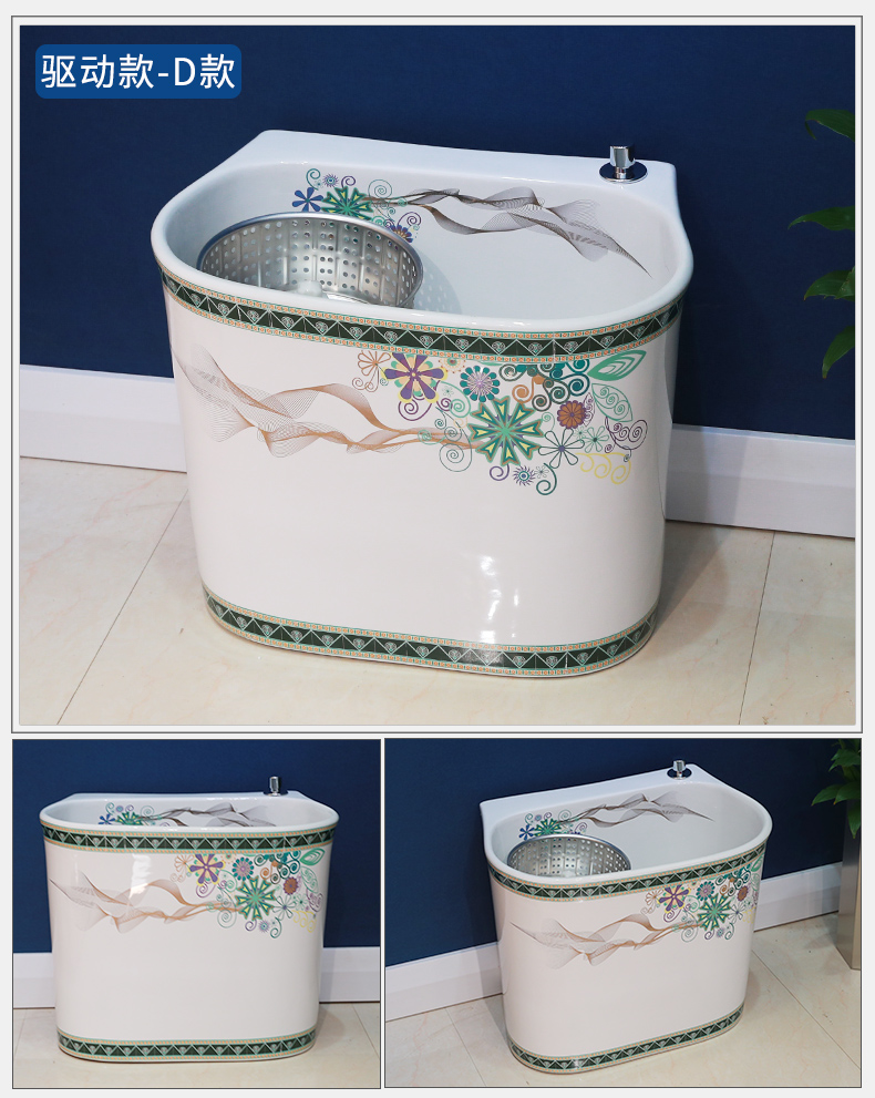 The balcony mop pool ceramic mop pool large mop pool of home use mop pool toilet basin to wash The mop