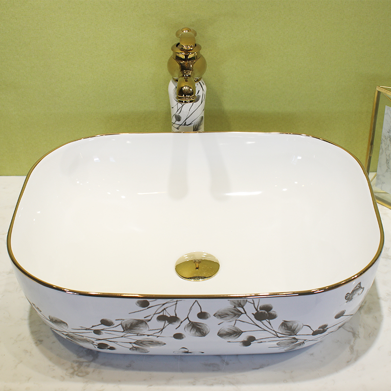 M letters birds on the butterfly ceramic basin sink single household lavatory basin in northern wind for wash basin basin