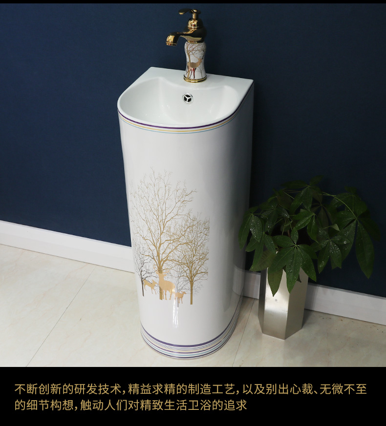 Pillar basin ceramic lavabo balcony is suing toilet lavatory basin sink Pillar landing one column