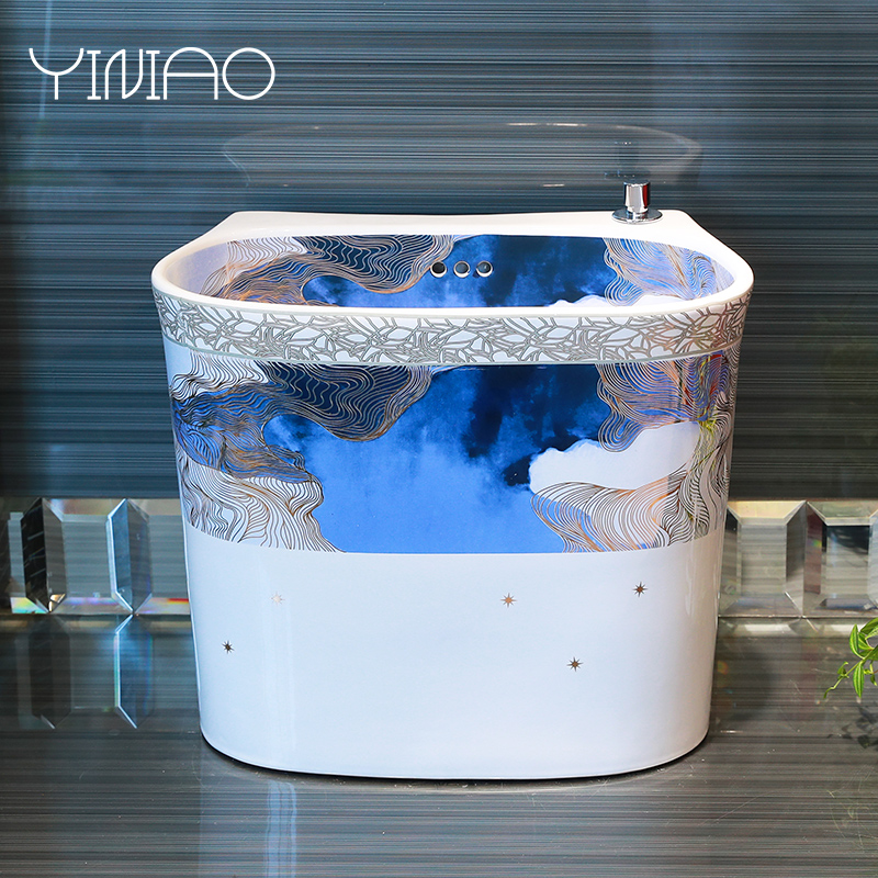 M letters birds for wash the mop pool to toilet basin high balcony floor mop pool ceramic household mop pool size