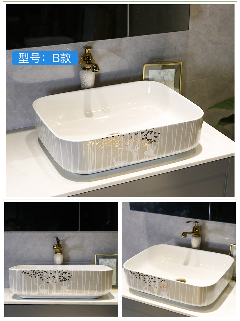 The stage basin sink single household basin basin in northern wind art ceramic lavabo toilet lavatory