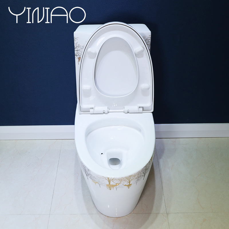 Siamese toilet implement.mute water - saving toilet deodorization sanitary ceramic household implement butterfly