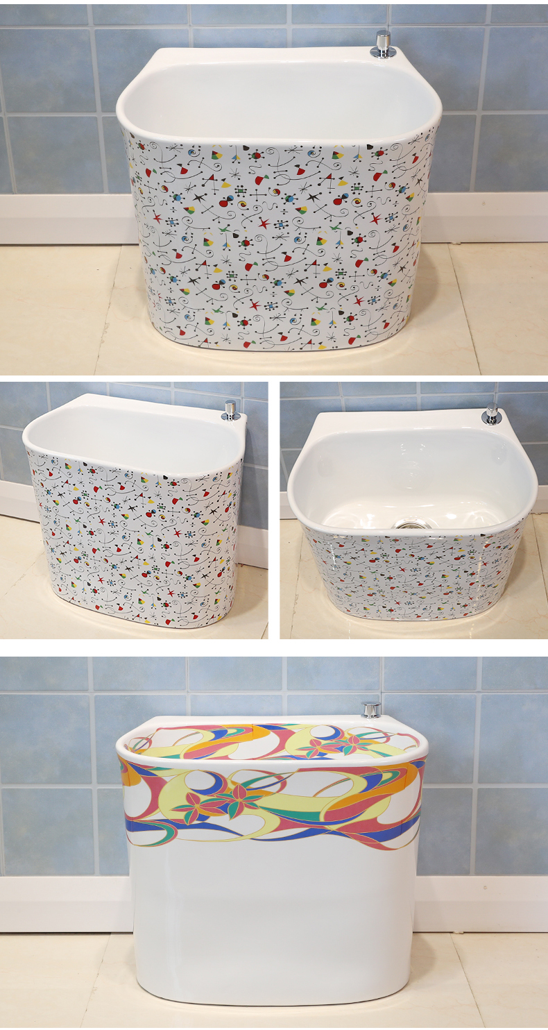 Ceramic mop mop pool small balcony toilet wash basin floor mop pool mop mop pool